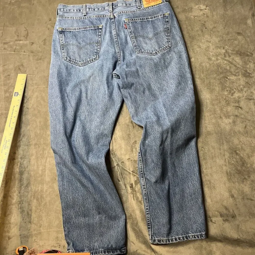 LEVI STRAUSS & CO. 550 RELAXED FIT Men 38x30 Straight Boot Leg‎ Blue Denim Jeans